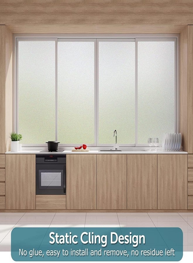 HOME13 Vinyl Frosted Window Self Adhesive Privacy Glass Film for Office Glass Door/Bathroom Frosted Window Film 12x50 Inches - Image 2